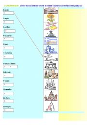 English Worksheet: Countries&Nationalities