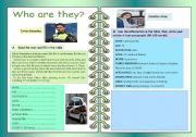 English Worksheet: WHO ARE THEY?