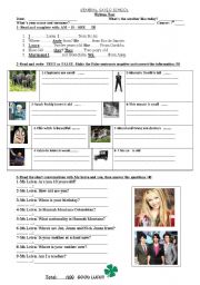 English worksheet: Written testadjectives, oppossites verb tobe