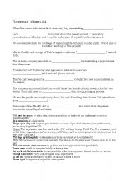 English Worksheet: business idioms & expressions.