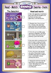 English Worksheet: Read - Match - Describe - Create: CHOWDER (2)