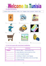 English Worksheet: welcome to Tunisia group session