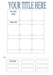 English worksheet: TEMPLATE :READ,CUT AND PASTE