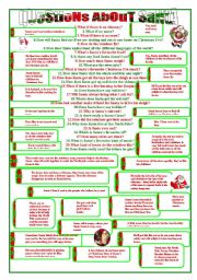 English Worksheet: Questions about Santa