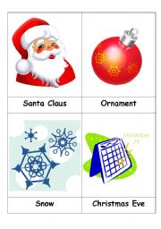 English Worksheet: Christmas Flashcards Part 2