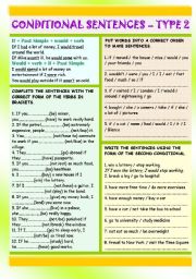 English Worksheet: Conditional Sentences - Type 2