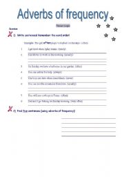English Worksheet: adverbs of frequency - exercises