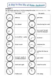 Pair work: telling the time