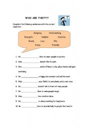 English worksheet: Who are they?