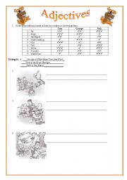 English worksheet: Adjectives