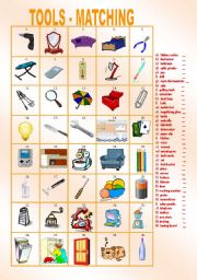 English Worksheet: TOOLS__ EDITABLE _ PART 2