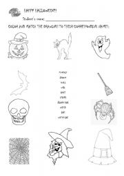 English Worksheet: Halloween
