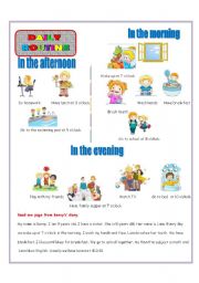 English Worksheet: Daily Routine