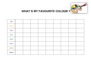 English worksheet: Whats your favourite colour CHART/GRAPH