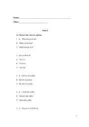 English Worksheet: Test