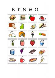 English Worksheet: BINGO Food