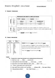English Worksheet: basic grammar