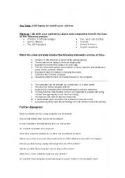 English Worksheet: Laptops to poor students