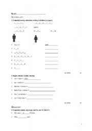 English worksheet: test