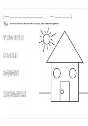 English Worksheet: Shapes