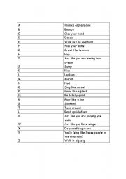 English Worksheet: ABC game