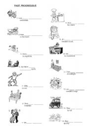 English Worksheet: PAST CONTINUOUS