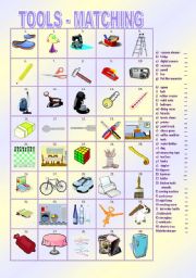 English Worksheet: tools _ editable__PART1