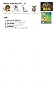 English worksheet: Madagascar video activity