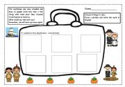 English Worksheet: Thanksgiving Mayflower activity