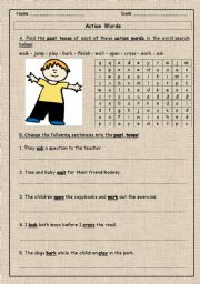 English worksheet: Action Words