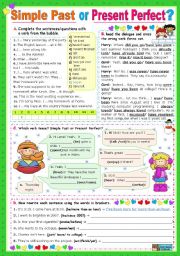 English Worksheet: Simple Past  or  Present Perfect?