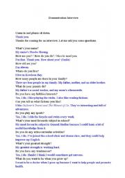English Worksheet: P6 Interview