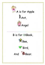 English Worksheet: alphabet story