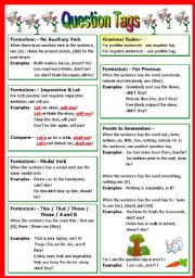 English Worksheet: Question Tags