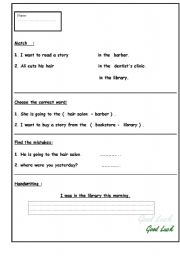 English worksheet: exam