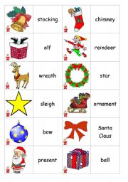 English Worksheet: Christmas Loopcards 1 (expanded and re-uploaded)