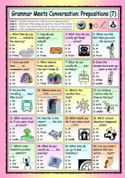 Grammar Meets Conversation: Prepositions (7) - Asking Questions