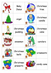 English Worksheet: Christmas Loopcards 2 (expanded and re-uploaded)