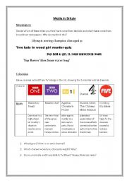 English Worksheet: Media In Britain