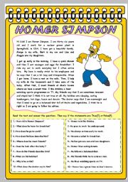 HOMER SIMPSONS: PROFILE AND ROUTINES