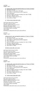 English worksheet: Activities Journey to the Center of the Earth Chapters 1 & 2