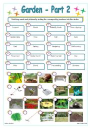 English Worksheet: Garden - Part 2