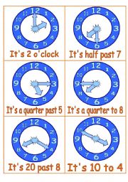 English Worksheet: clock