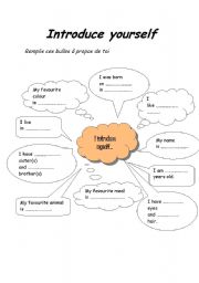 English Worksheet: Introduce yourself