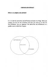 English worksheet: Compare and Contrast Activity