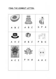 English worksheet: Teaching ABC