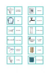 English Worksheet: Domino - Bathroom