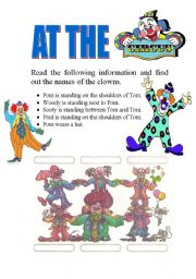 English Worksheet: at the circus-prepositions