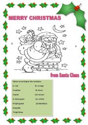 English Worksheet: SANTA CLAUS WISHES