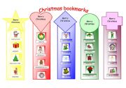 English Worksheet: Christmas bookmarks